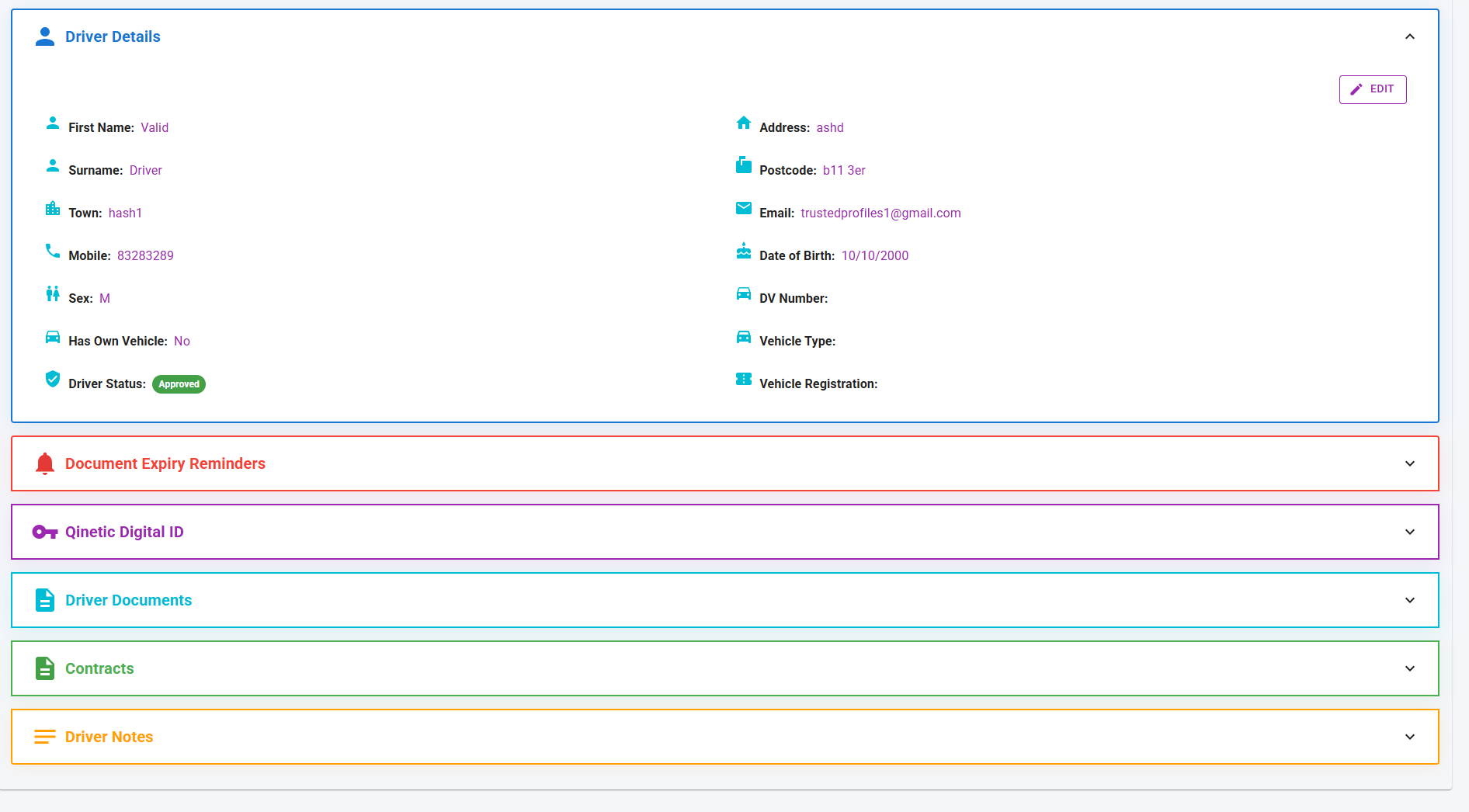 Back office screenshot 3