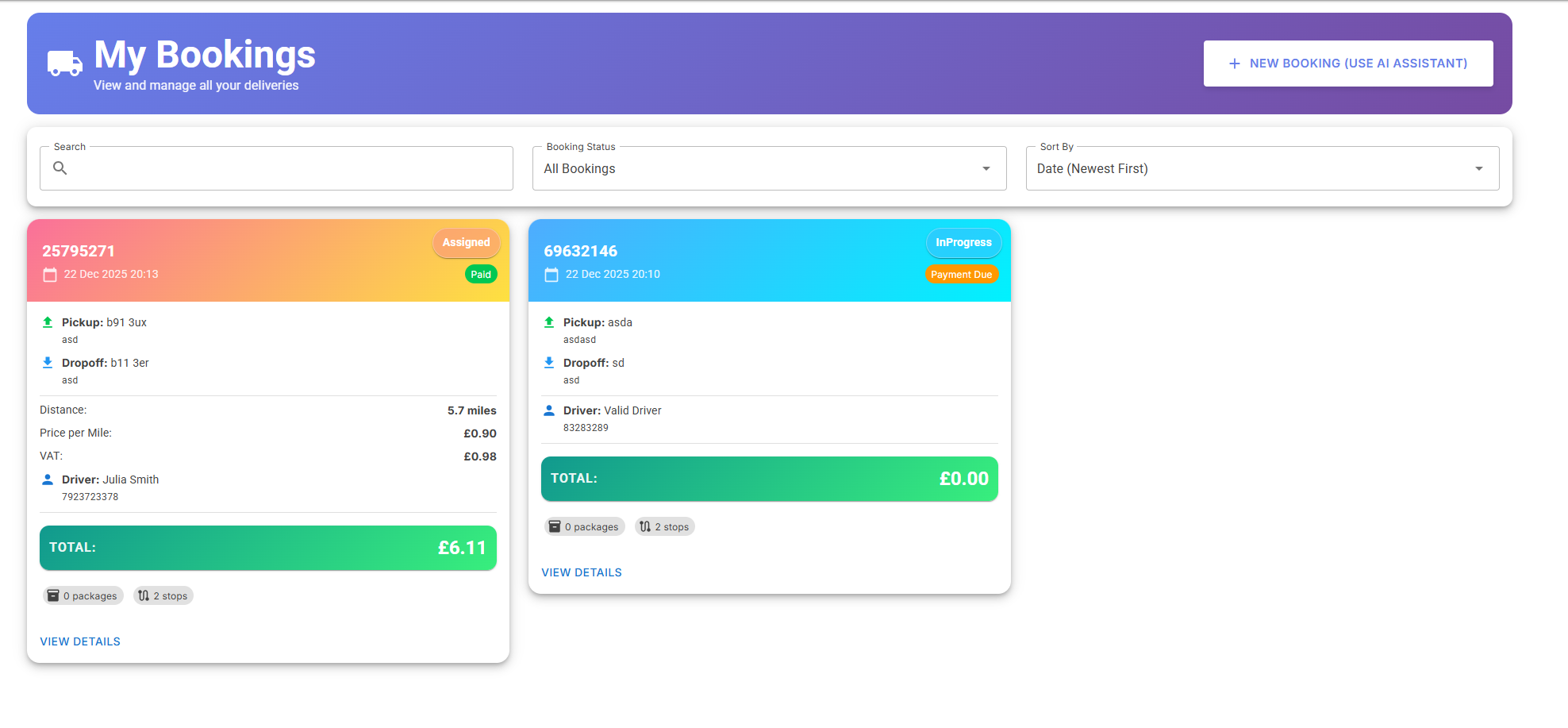 Client portal screenshot 3